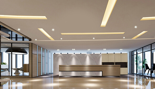 辦公室前臺裝修設(shè)計(jì)的效果圖