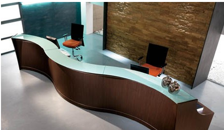 辦公室前臺裝修設(shè)計(jì)的效果圖