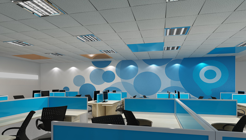 互聯網辦公室設計效果圖