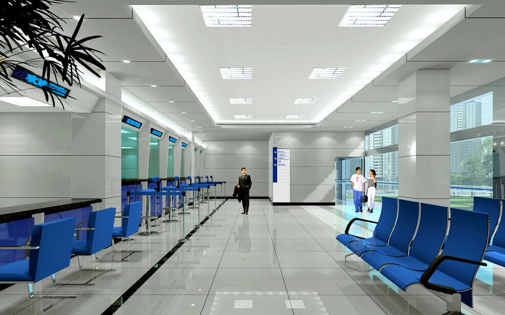 普遍的銀行營業廳休息椅的裝修設計