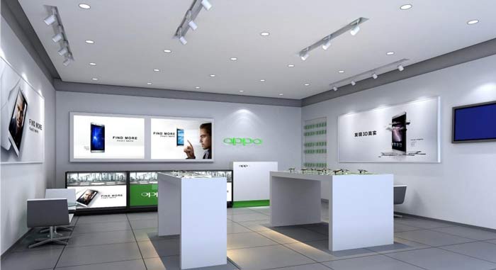 oppo智能手機(jī)體驗店裝修設(shè)計案例