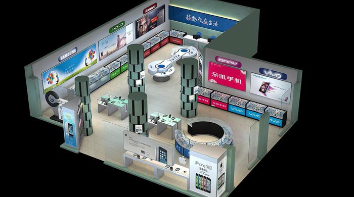 2016年最新、最熱手機(jī)店整體裝修設(shè)計(jì)案例效果圖