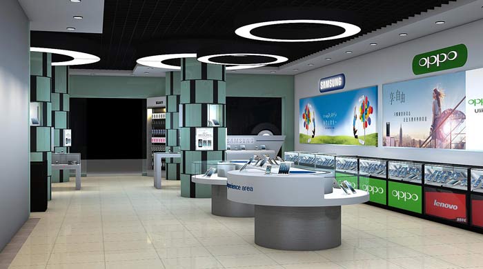 水晶宮手機(jī)店裝修設(shè)計案例