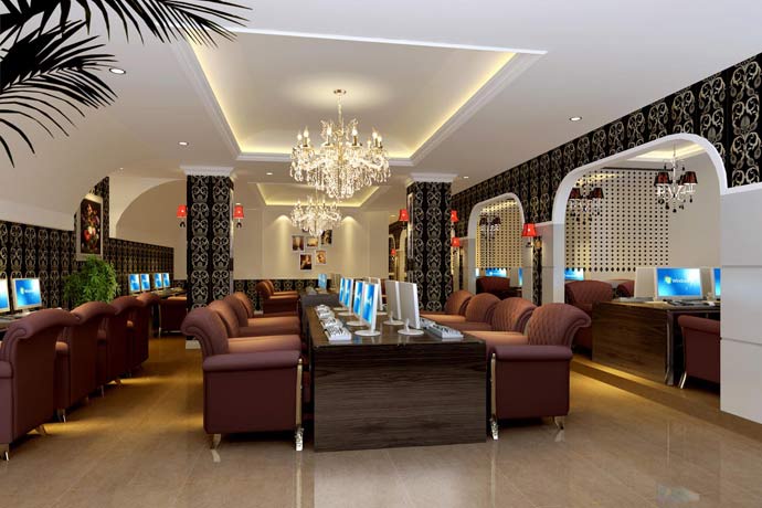 網咖包房裝修設計效果圖