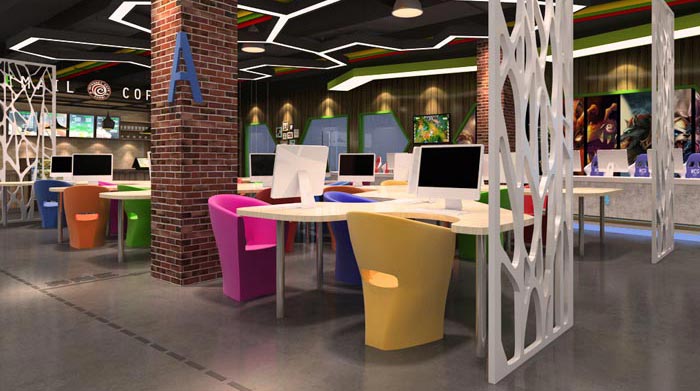 藍月亮網(wǎng)咖裝修設計案例