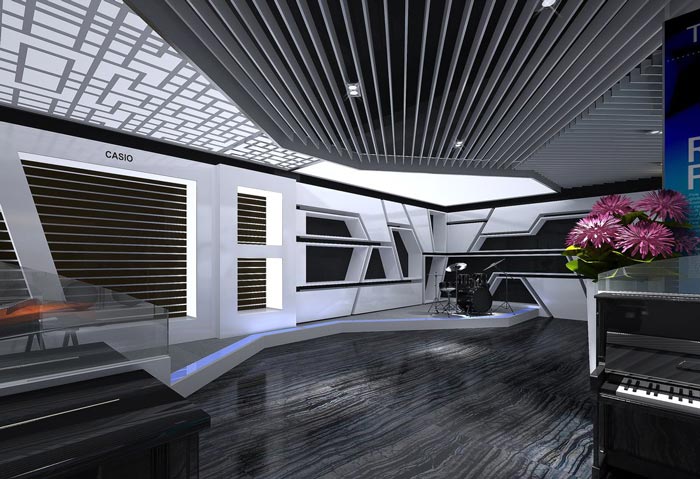 伽音琴行大廳裝修設計案例效果圖