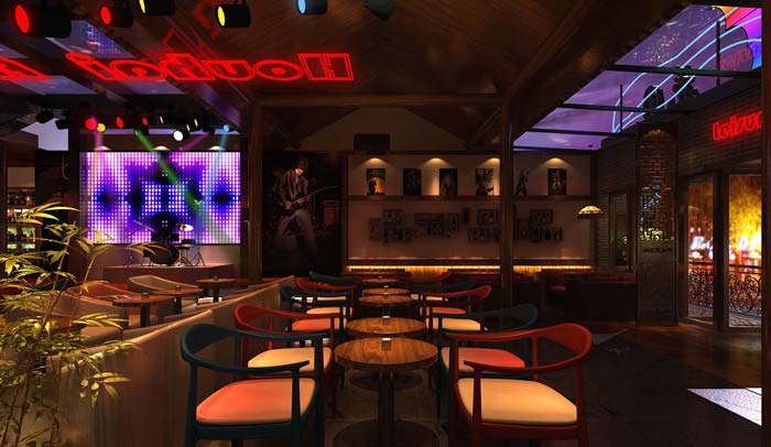 情侶、商務、聚餐、休閑酒吧前臺裝修設計案例效果圖