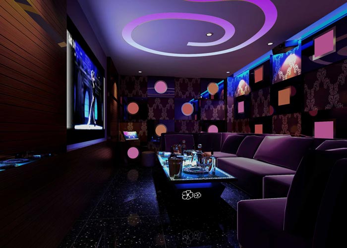 番禺富華國際KTV小包廂裝修設計案例效果圖