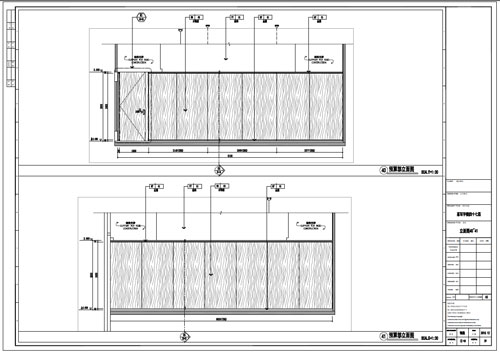 某寫字樓室內深化設計裝飾施工圖預算部立面圖40-41