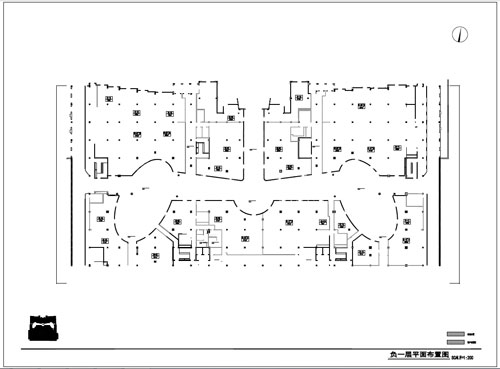商場深化設計施工圖負一層平面布置圖