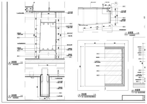 青少年活動中心施工圖深化設計節點大樣刨面圖47-52