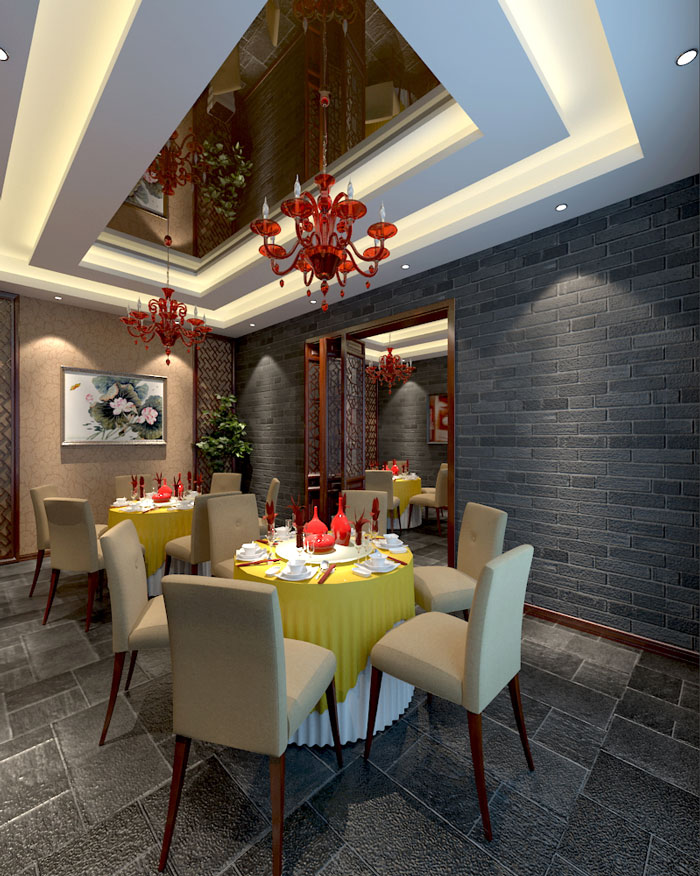 500平方火鍋店雙桌包廂裝修設(shè)計案例效果圖