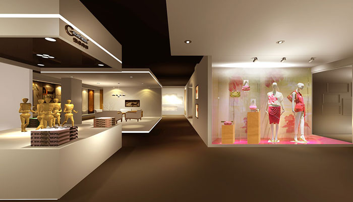 燈具展廳走廊裝修設計效果圖