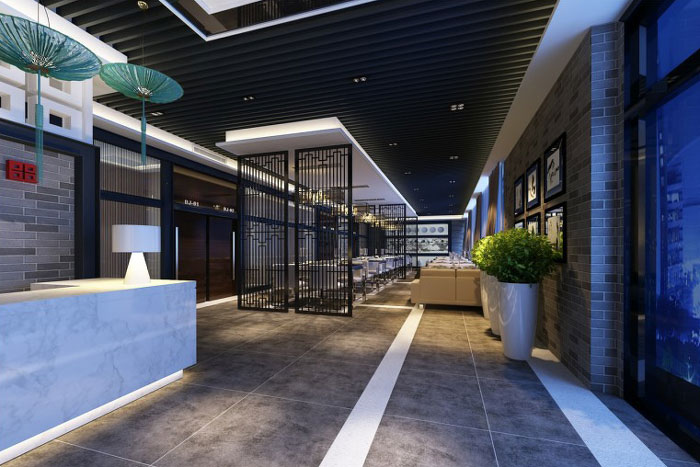 川菜中餐廳過道裝修設(shè)計(jì)案例效果圖