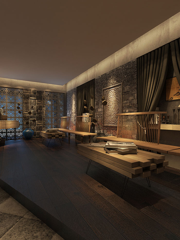 時而驚奇、時而陶醉的烤魚店裝修設計方案效果圖