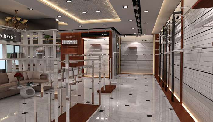 服裝店鋪裝修燈光保養效果圖