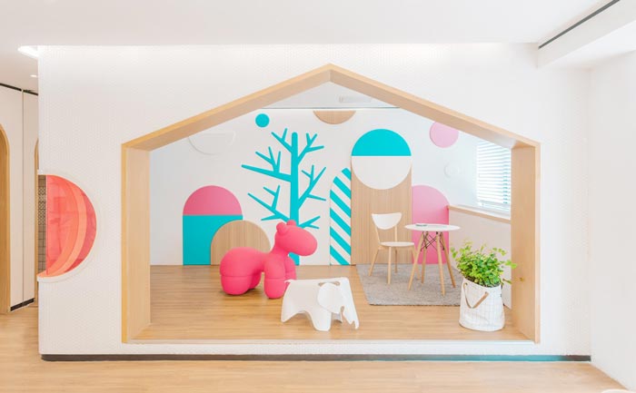 小型早教中心接待區(qū)域裝修設(shè)計(jì)案例效果圖