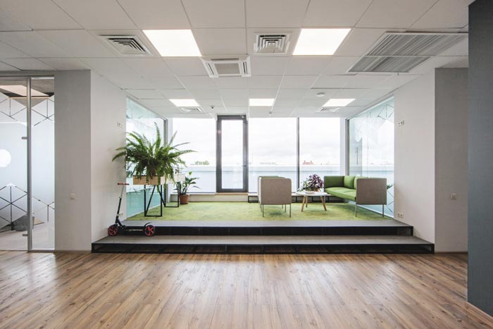 網絡游戲開發商進門區域辦公室裝修設計案例