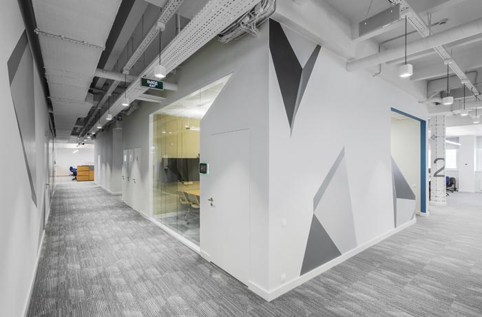 包裝公司辦公室動線裝修設計案例效果圖