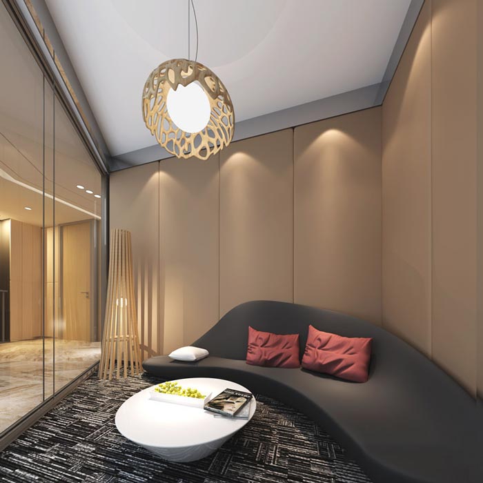 進出口貿(mào)易辦公室接待區(qū)域裝修設計案例效果圖