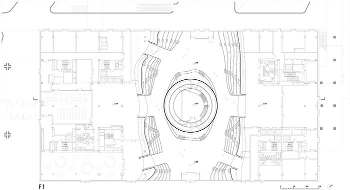 天津濱海圖書館一層平面圖