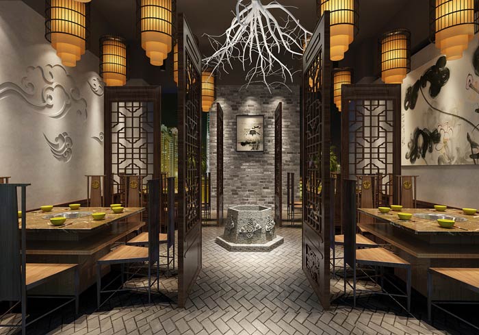 火鍋店動(dòng)線設(shè)計(jì)效果圖