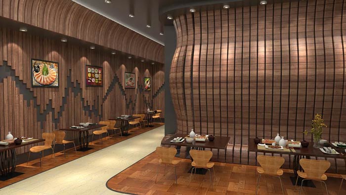 日式快餐廳就餐區裝修設計效果圖