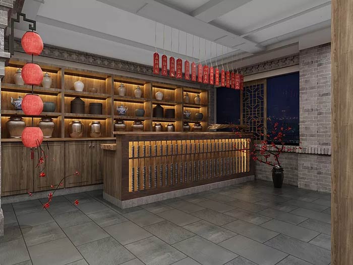 中餐廳進門區設計效果圖