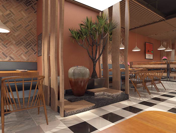 私房菜餐廳裝飾設計效果圖