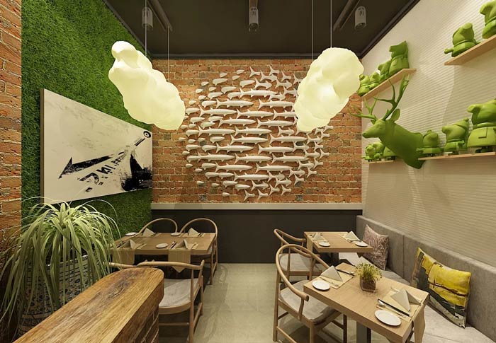 特色面館餐區裝修設計效果圖