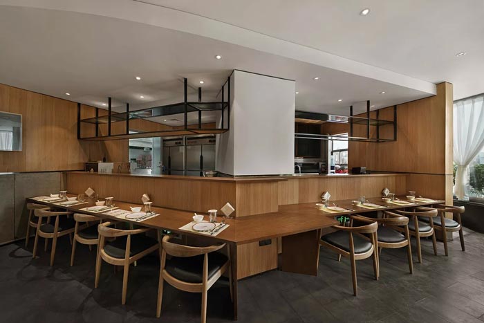 特色川菜館廚房餐區(qū)裝修設計效果圖