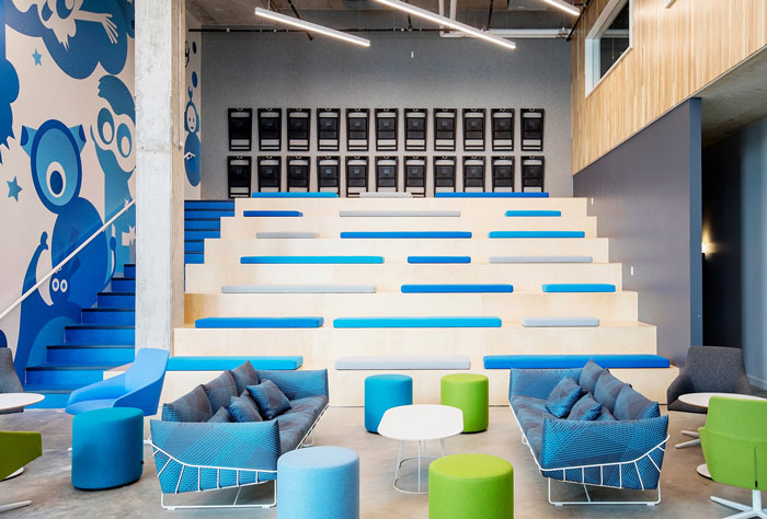 公司總部辦公樓公共空間效果圖