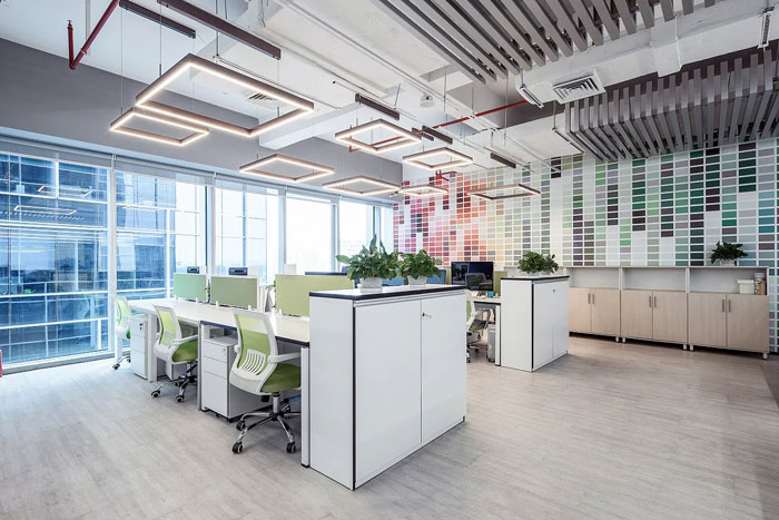 服裝貿易公司辦公室辦公區裝修設計效果圖