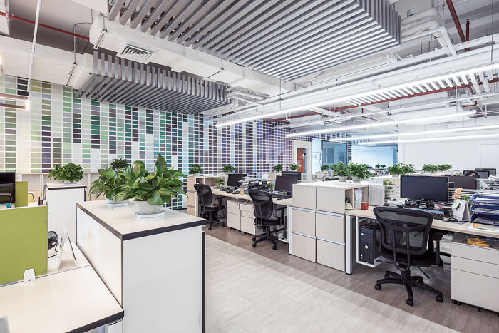 服裝貿易公司辦公室辦公區裝修設計效果圖