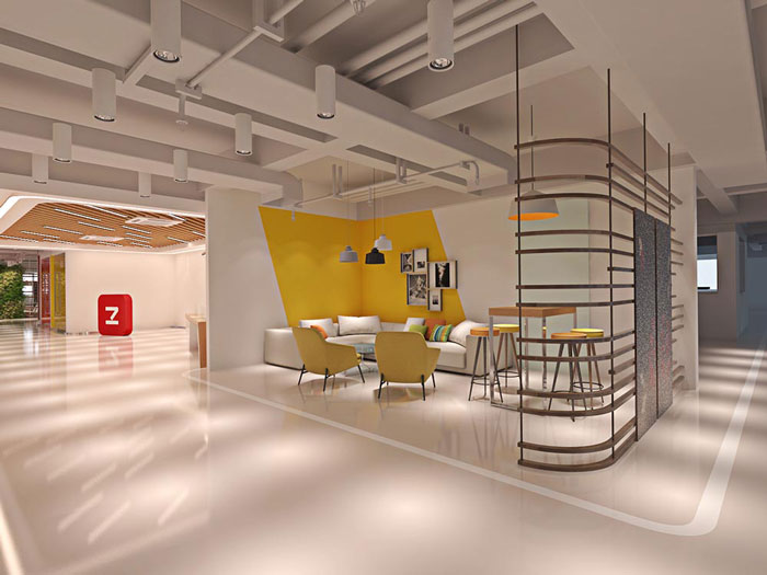 網絡科技公司辦公室洽談區裝修設計效果圖