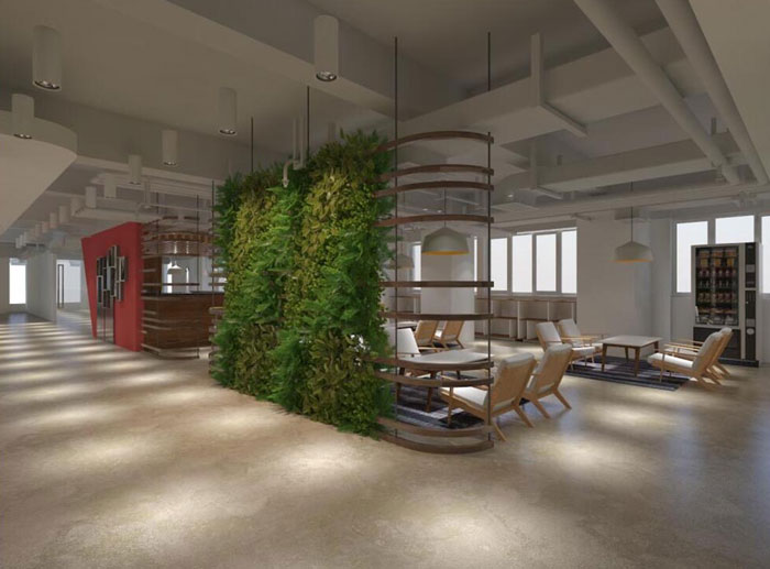 網絡科技公司辦公室休息區裝修設計效果圖