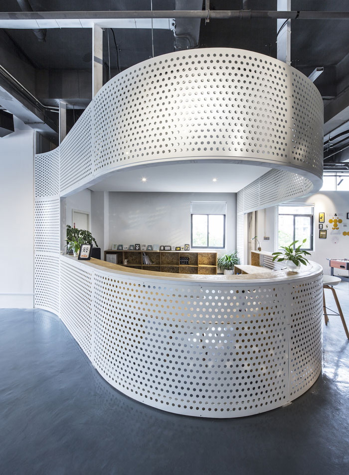 800平方辦公室前臺裝修設計效果圖