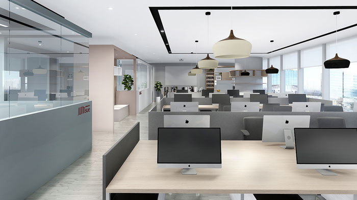 保險公司辦公室辦公區裝修設計效果圖