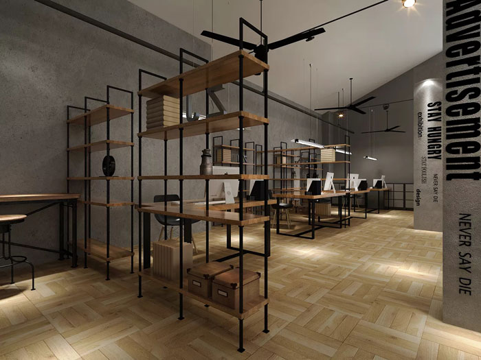 loft風格辦公室辦公區裝修設計效果圖