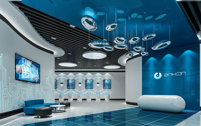 醫藥辦公室前臺裝修設計效果圖