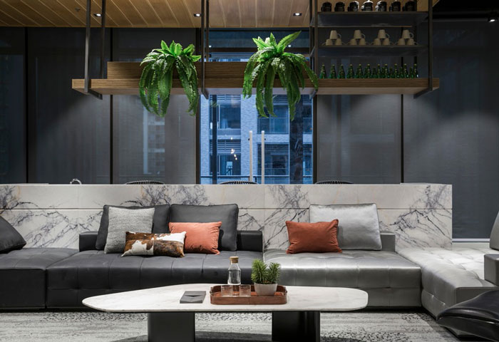 互聯網企業辦公室接待區裝修設計效果圖