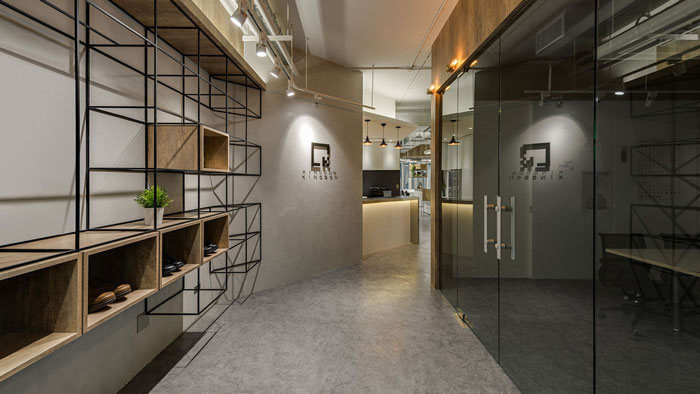 科技公司辦公室進(jìn)門區(qū)裝修設(shè)計(jì)效果圖