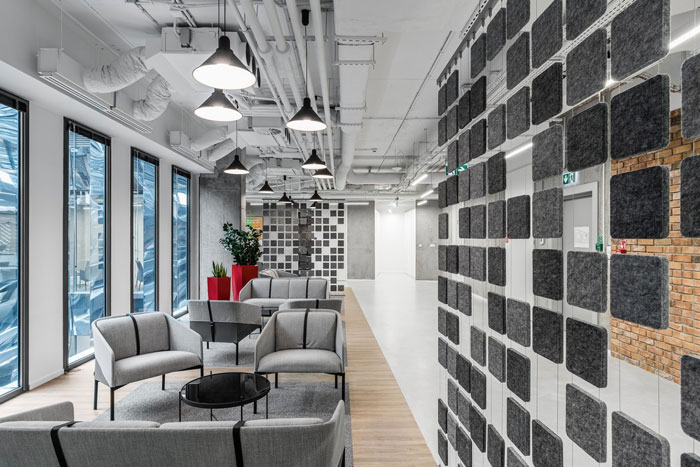 軟件技術公司辦公室接待區裝修設計效果圖