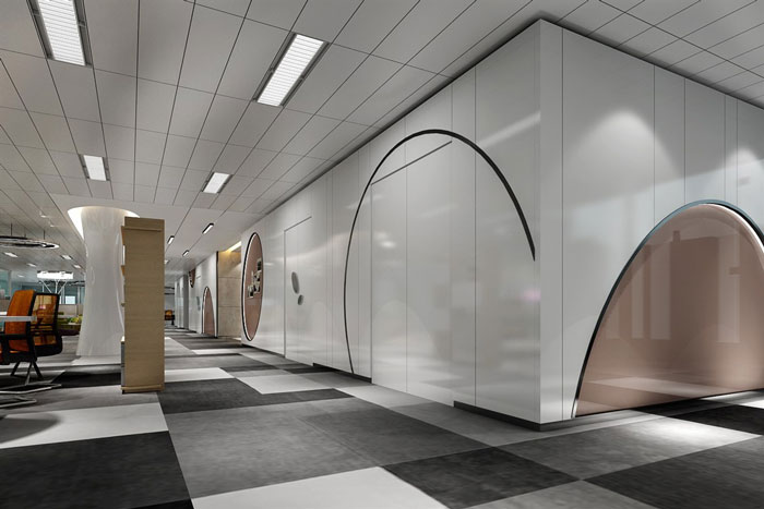 辦公室總部過道裝修設計效果圖