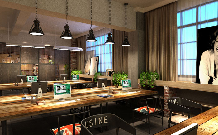 服飾公司辦公室辦公區裝修設計效果圖