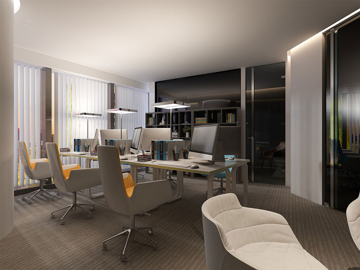 集團辦公室財務室裝修設計效果圖