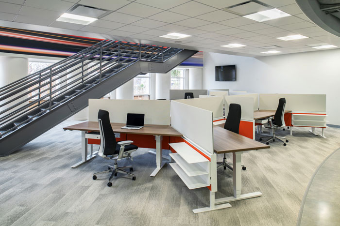 營銷策劃公司辦公室辦公區裝修設計效果圖