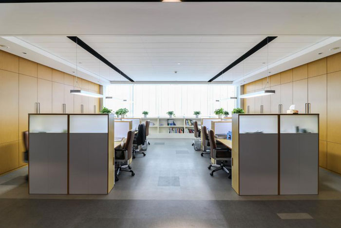 杭州簡約辦公室辦公區裝修設計效果圖