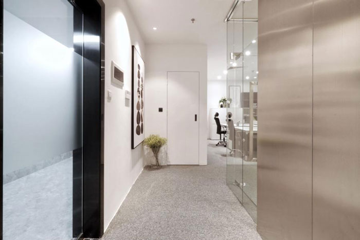 杭州彭埠辦公室進門區裝修設計效果圖