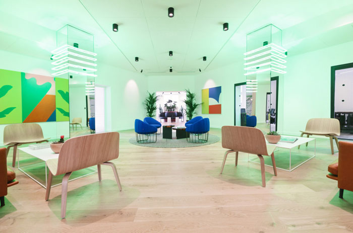 食品公司辦公室接待區裝修設計效果圖